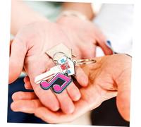Cabilock 20pcs Music Keychains PVC Musical Note Party Favors Music Themed Pendants for DIY Decoration and Creative Vintage Style Keyring