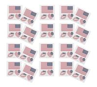 Cabilock 20pcs National US Flag Temporary Tattoos, Waterproof Patriotic Sports Flag Stickers Made with Water Transfer Paper and Pet Film, Suitable for Skin Types, Easy Removal for 2026
