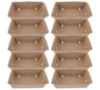 Cabilock 20pcs Natural Pulp Fiber Berry Basket for Strawberry and Fruit Holding Multi-Purpose Functionality Easy Filling and Emptying Beige Fruit Container for Market Stall