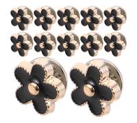 Cabilock 20pcs No-sew Flower Snap Buttons Metal Brooch Closures for Shirts Dresses Blouses Concealed Fasteners for Women Clothing