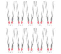 Cabilock 20Pcs Pink Silicone Nail Glitter Applicator Sticks Reusable Nail Art Brushes for Manicure with Holographic Powder Effect
