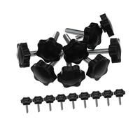 Cabilock 20pcs Plastic Star Hand Knobs Non-Slip Plum Shaped Thumb Screws for Mounting Hand Tightening Clamping Handles for Woodworking Electronics and Umbrella Base Replacement