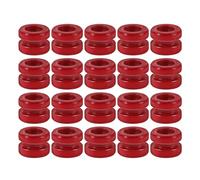 Cabilock 20pcs Red Metal Guitar String Tail Beads for Acoustic Folk and Electric Bass Guitars - String Retainer Accessories with Smooth Finish Classical and Banjo Parts