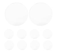Cabilock 20pcs Round Acrylic Spotlight Covers for Mr16gu10 Downlights and Ceiling Lights, No Hole Design, Prevents Unwanted Light Scattering, Suitable for Home and Bathroom Use
