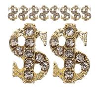 Cabilock 20pcs Silver Sign Nail Charms Metal Nail Art Decorations for Women Manicure Ornaments for Weddings Parties Proms