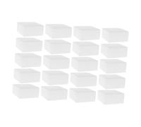 Cabilock 20pcs Square Foam Cake Dummy Polystyrene Cake Model for Beginners DIY Crafts Wedding Birthday Decoration Lightweight Practice Block