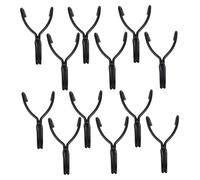 Cabilock 20pcs Stainless Steel Pegboard Hooks for Wall Organizer Heavy Duty Double Wire Design Space Saving Pegboard Pegs for Garage Kitchen and Retail Display Black Finish Spacing