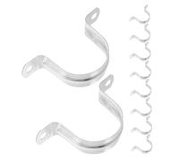 Cabilock 20pcs Stainless Steel U Shape Pipe Clamps Bracket Strap for Secure Pipe Support and Fixing Versatile Wall Mounted U Brackets for Residential Commercial Applications