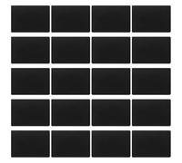 Cabilock 20pcs Writable Retail Label Tags Multi-Functional Erasable Abs Price Signs Minimalist Style Black Store Management Signs for Vendor Events