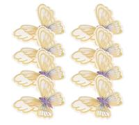 Cabilock 20pcs Yellow Polyester Embroidered Butterflies Patches with Fine Embroidery, Easy to Store, for Clothes and Books Decoration, for Personal Use Or Clothes Shop
