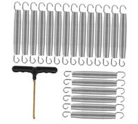 Cabilock 21 Pcs Wire Extension Tension Springs with Dual Hooks for Trampoline Replacement and Home Hardware Accessories Zinc-coated Springs for Assembly and Maintenance Use