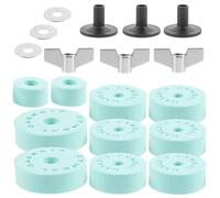 Cabilock 21pcs Drum Cymbal Clutch Eva Cotton Pads Set Non-slip Drum Kit Accessories Green for Set Supplies and Cymbal Fittings