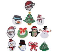 Cabilock 22pcs DIY Patch Kit Embroidered Snowman Patches for Clothing and Crafts, Cloth Material with Beautiful Design to Decorate Clothing or Cover Broken Holes, for Winter