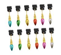 Cabilock 24pcs Beard Bell Clip Hair Ornaments Christmas Beard Decorations for Family Random Color