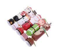 Cabilock 24pcs Christmas Candy Boxes with Cartoon Cracker Pull Design Foldable Paper Treat Containers for Party Favors Shower Birthday and Holiday Wrapping