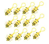 Cabilock 24pcs Cute Bee Keychains Bulk Key Holder Decorative Purse and Backpack Charms Party Favors for Birthday Wedding Year