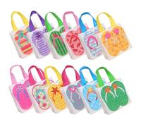 Cabilock 24pcs Non Woven Fabric Hawaiian Tote Bags with Flamingo Watermelon Designs for Birthdays and Beach Events Stylish Functional Goodie Bags