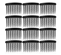 Cabilock 24pcs Retro Plastic Wave Side Hair Combs Teeth for Wedding Bridal Veil Accessories for Fine Thin Hair