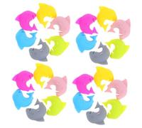 Cabilock 24pcs Shark Shaped Silicone Wine Glass Identifiers Reusable Cup Markers for Parties Home Bars Unique Drink Labels to Prevent Mixups and Promote Clean Drinking