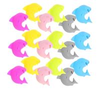 Cabilock 24pcs Shark Silicone Wine Glass Markers Unique Animal Drink Identifiers for Bar Party Wedding Cocktail Reusable Non Slip Silicone Glass Tags to Prevent Mixups and Promote Clean
