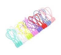 Cabilock 24pcs Silicone Magnetic Cable Ties Cord Organizer Multi-Purpose Easy Removal Assorted Colour for Curtain Bindings and Refrigerator Magnets