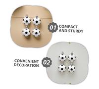 Cabilock 24pcs Soccer Christmas Ornaments with Fade-resistant Plastic Football Hanging Decorations for Xmas Tree Sports-themed Baubles with Pre-attached Strings for Home Office Holiday