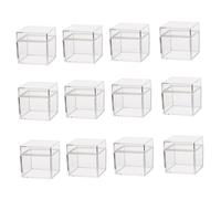 Cabilock 24pcs Square Plastic Candy Boxes for Jewelry and Treats, Storage Containers, Simple and Delicate Design, for Christmas and Party Favour Packaging