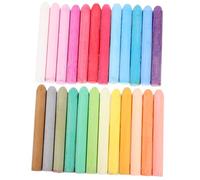 Cabilock 24pcs Water-soluble Colored Chalk for Teachers Dustless Sidewalk Chalk Pencils for Blackboard and Pavement Drawing Portable Non-toxic Washable for Classroom and Outdoor Use