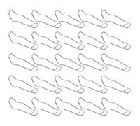 Cabilock 25-Pack Plant Support Spring Clips - 11mm x 11mm Galvanised Trellis Connectors, Metal Buckles for Climbing Plant Cages, Garden Stakes & Greenhouse Frames (Silver)