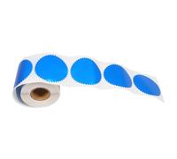 Cabilock 250pcs Blue Embossing Stickers with Serrated Edge for Certificate Seals Notary Seals and Office Use Self-Adhesive Formal Award Labels for Packaging and Document Sealing
