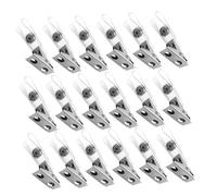 Cabilock 250pcs Double Hole Metal Badge Clips for Id Card Holders Small Lightweight Name Tag Holder Clamps with Secure Attachment Versatile for Work Conferences Offices and Events