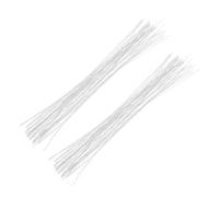 Cabilock 250pcs Floral Wire Sticks for Bouquet Stem Wrapping 24 Gauge Bendable White Flower Wire Rods 40cm Long for Wedding Bouquet Supplies and Floral Making Accessories