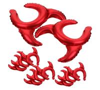 Cabilock 25Pcs Creative Halloween Balloons Inflatable Devil Horns for Party Decorations Indoor Outdoor Use Unique Festive Atmosphere for Birthdays Festivals