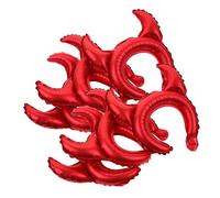 Cabilock 25Pcs Halloween Party Balloons with Creative Devil Horn Headband and Inflatable Trident Props Aluminum Foil Balloons Layout Decor for Cosplay Birthday and Festival Celebrations