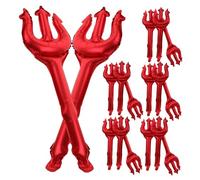 Cabilock 25Pcs Halloween Party Supplies Aluminum Film Balloons with Devil Horn Headband Trident Design Inflatable Creative Balloons for Indoor Outdoor Party Layout Decoration