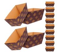 Cabilock 25pcs Mini Loaf Cake Cases Paper Loaf Pan Oil-Proof Disposable Baking Liners Practical Bakery Supplies for Weddings and Holiday Parties