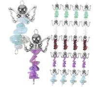 Cabilock 25Pcs Mixed Color Crystal Angel Charms DIY Jewelry Pendants for Bracelet Necklace Keychain Making Compact Lightweight Accessories for Craft Projects