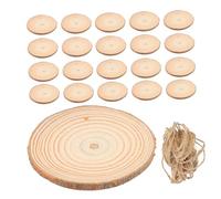 Cabilock 25PCS Natural Rustic Wood Slices with Untreated Wooden Rounds for DIY Crafts Wedding Centerpieces Place Cards Coasters Childsafe Smooth Edges for Wood Rounds and Ornaments