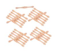 Cabilock 25pcs Unpainted Wooden Baluster Spindles for Deck Balusters and Chair Repair Unfinished Wood Crafting Spindles with Smooth Surface Sturdy Decorative Wood for Home Restaurant