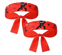 Cabilock 2pc Japanese Chef Bandana Headwear for Print Chef Hat Boys and Girls Party Accessory