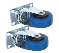 Cabilock 2pcs 3 Inch TPR Swivel Caster Wheels with Locking Brake for Trolley Cart, Universal Heavy Duty Cart Casters Suitable for Flight Case, Workshop and Industrial Equipment