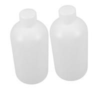 Cabilock 2pcs 500ml Narrow Mouth Plastic Reagent Vial Bottles with Inner Caps, Semi- Pe Chemical Storage Containers for Laboratory Liquid Samples and Sealing Random Color