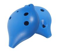 Cabilock 2Pcs 6-Hole Ac Tune Ocarina Music Instruments for Beginners and Adults, Portable Blue Ceramic Flute Set for Student Practice and Performance