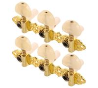 Cabilock 2pcs Acoustic Guitar Tuning Knobs Zinc Alloy Replacement Machine Heads Semi-circle Vintage Style String Pegs for Performance and Practice