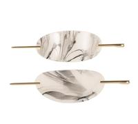 Cabilock 2Pcs Acrylic Hair Stick Fork for Women and Stylish Oval Bun Hairpin Ponytail Holder Zinc Alloy Hair Accessory for Daily Wear Weddings Parties Elegant Retro Design