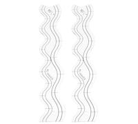 Cabilock 2pcs Acrylic Quilting Rulers Wave Edge Templates for Home Sewing Machine Precise Patchwork Quilters Ruler Cloth Quilting Stencils