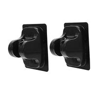 Cabilock 2pcs Adjustable Black Shower Head Holder Wall-Mounted Design Durable Shower Bracket for Easy Installation Set for Comfortable Bathing Experience