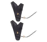 Cabilock 2PCS Adjustable Non-slip Archery with PU Leather Finger and Arm Protectors for Traditional Longbow and Hunting Practice Outdoors