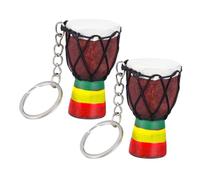 Cabilock 2pcs African Drum Keychain Ornament Handcrafted Music Instrument Design Unique Key Holder for Backpack Purse Souvenir Accessories for Travel and Daily Use