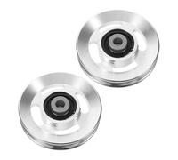 Cabilock 2pcs Aluminum Alloy Silent Cable Pulley Wheel with Swivel Bearing for Home Gym Fitness Equipment Smooth Glide Wire Pulling Pulley System Parts Exercise Machine Attachments